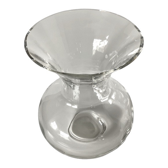 Devon By Wedgwood Hand Blown Clear Crystal Optical Floral Art Vase Vintage EUC - Picture 9 of 16